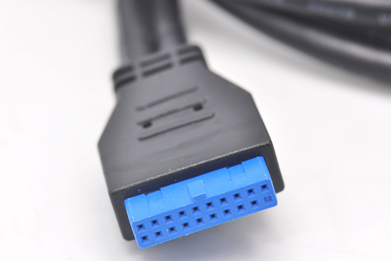 1米长原装正品USB3.0前置面板 19PIN转USB3.0转接线 主板19针/20针转双口usb3.0扩展线-青州小熊