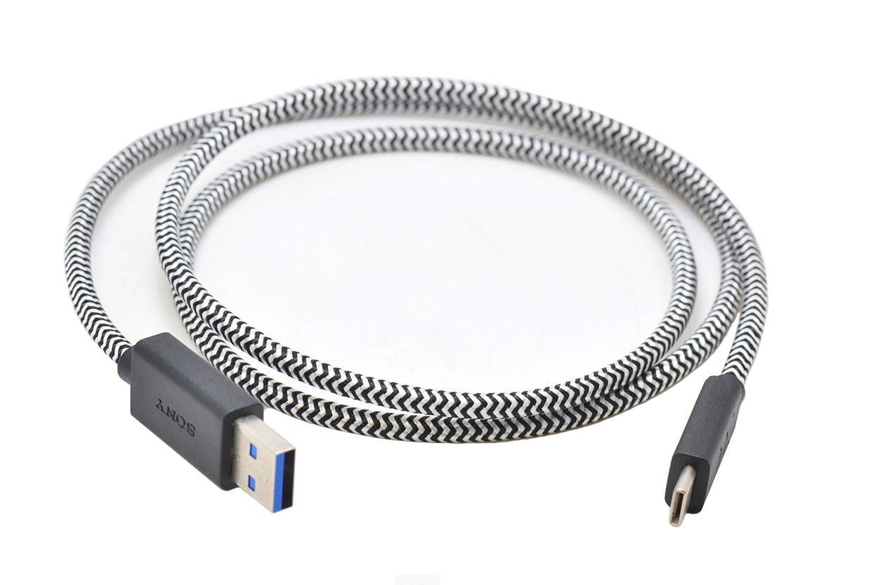 原装1米长SONY索尼USB3.1 USB-A to USB-C 数据线Type-c 尼龙编织绳Gen2 