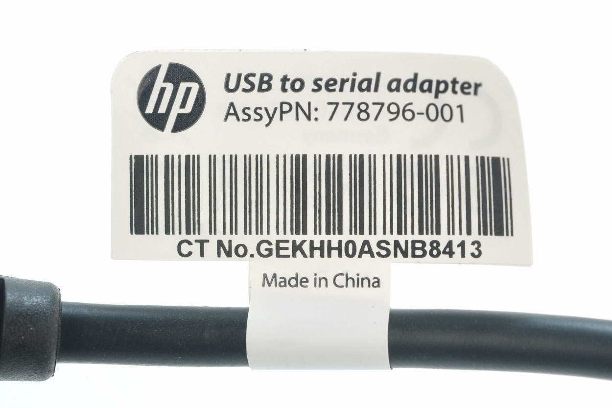 1.2米长全新原装惠普HP USB转串口RS-232转换线USB转串口COM口RS232 D-sub 9针接口USB to Serial  adapter 778796-001 724718-001 PL-2303HXD芯片SUNIX三泰UTS1009D-青州小熊