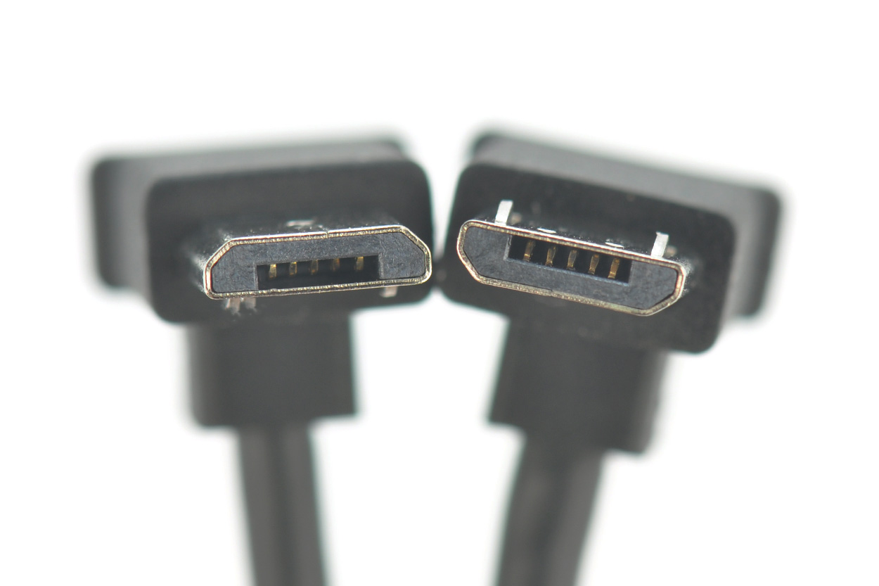 新到货7厘米长双头Micro-USB 数据线充电线 OTG线 无人机遥控器连老款手机外接DAC RS相机控制线-青州小熊