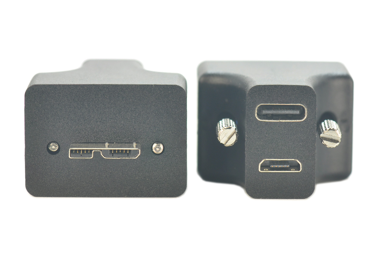新到货Micro USB传数据USB-C口单独供电转Micro USB3.0工业相机USB2.0速度转换头-青州小熊