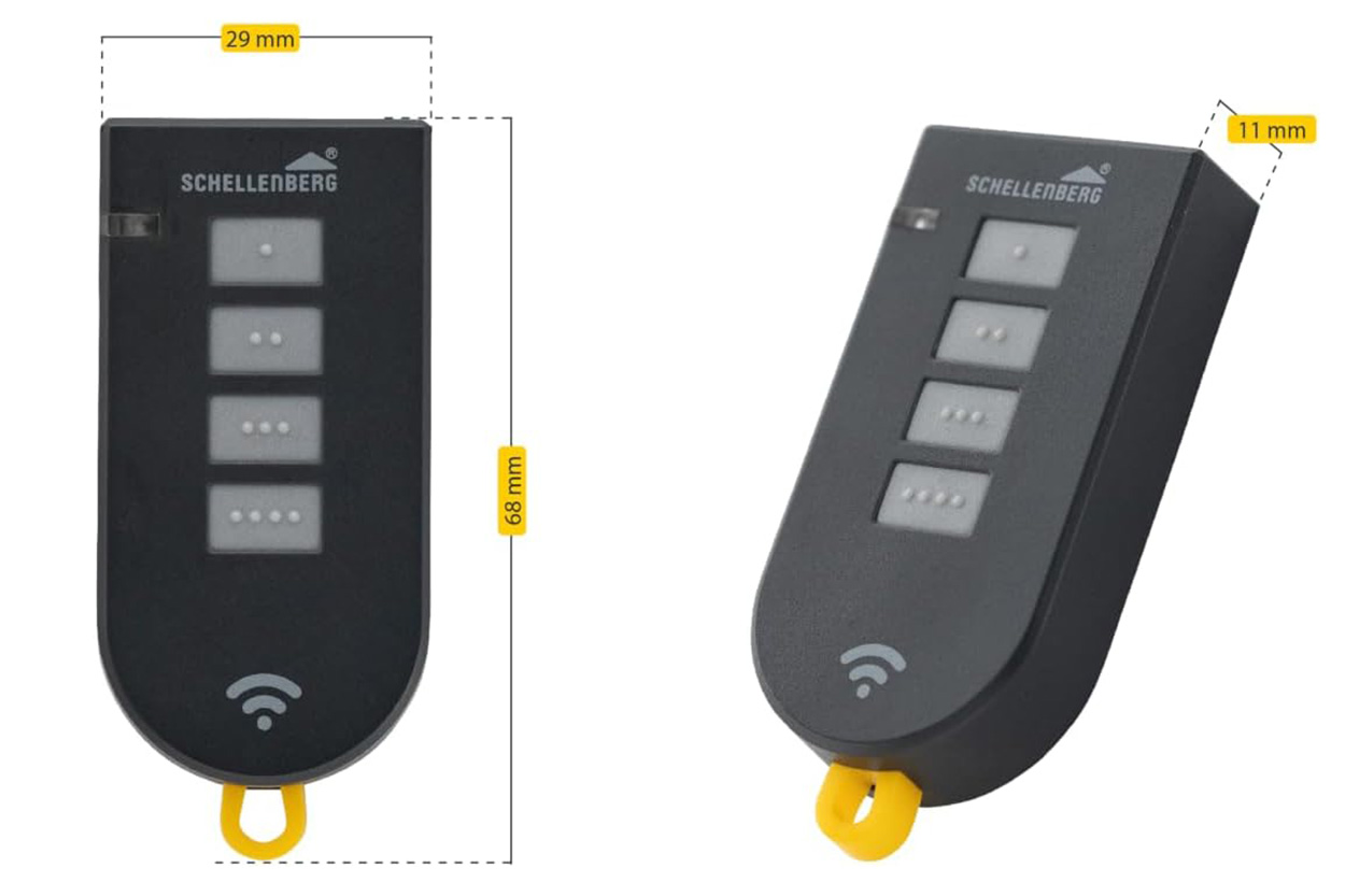 Schellenberg 60932 afstandsbediening voor garagedeuropener. 12V car aansluiting Smart Drive, 2-kanaal, 868,4 MHz